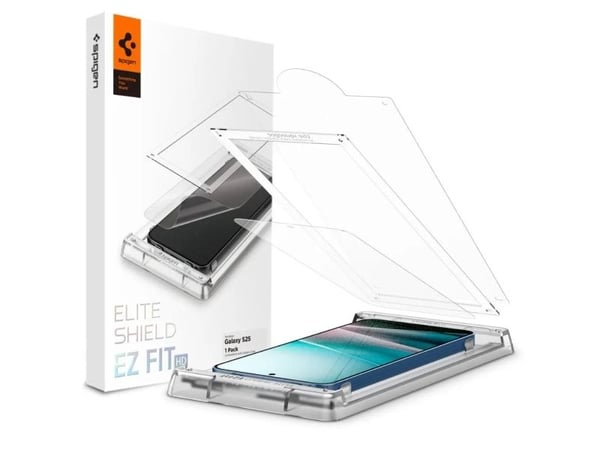 Spigen EliteShield EZ Fit, Samsung, Galaxy S25, Reptålig, Transparent, 1 styck