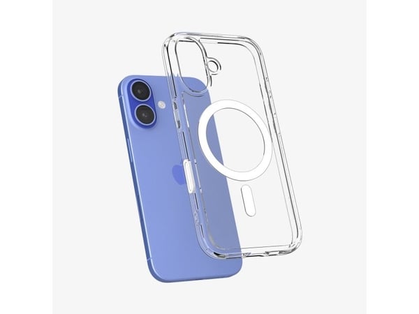 Spigen Ultra Hybrid T (MagFit + Camera Control), Etui, Apple, iPhone 16, 15,5 cm (6.1"), Gjennomsiktig, Hvit