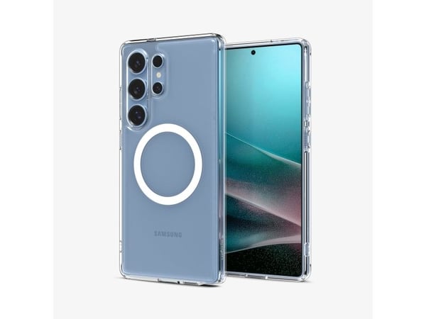 Spigen Ultra Hybrid (MagFit), Suojus, Samsung, Galaxy S25 Ultra, 17,5 cm (6.9"), Läpinäkyvä, Valkoinen