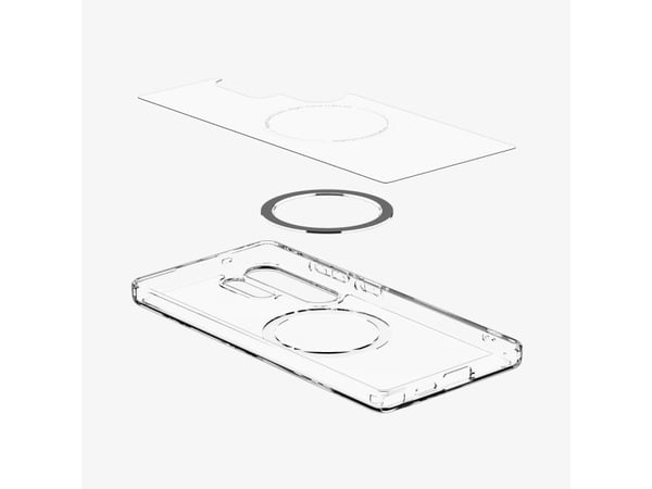 Spigen Ultra Hybrid (MagFit), Suojus, Samsung, Galaxy S25 Ultra, 17,5 cm (6.9"), Läpinäkyvä, Valkoinen