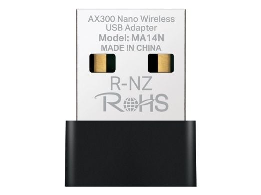 Mercusys MA14N, Koblet med ledninger (ikke trådløs), USB Type-A, Sort, Metallisk
