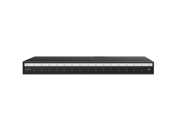 LogiLink USB-C multi-charger (IPSS), 15-Port, PD, smart, black