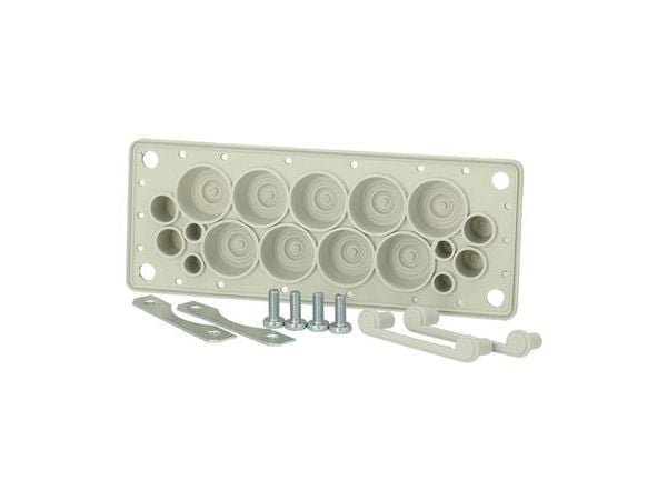 Fibox FMF 17 Kaapelin sisääntulolevy Polykarbonaatti Harmaa-valkoinen (RAL 7035) 1 kpl