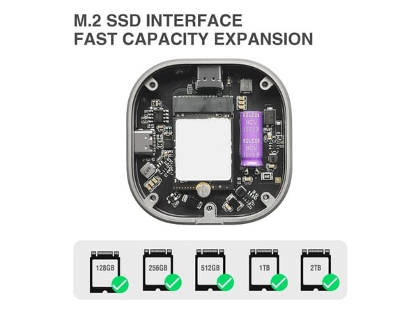 4smarts 541311, SSD-kabinett, M.2, M.2, 10 Gbit/s, USB-tilkobling, Grå