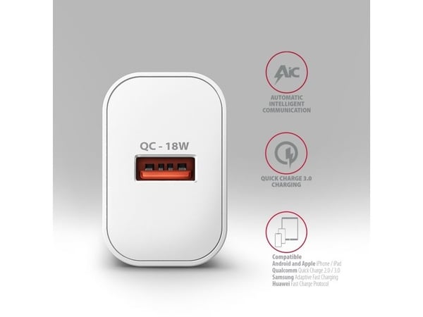 Axagon ACU-QC18W, Innendørs, AC, Hvit