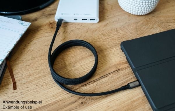 Alcasa 2404-MT010S, 1 m, USB C, USB C, USB4 Gen 3x2, 40 Gbit/s, Sort