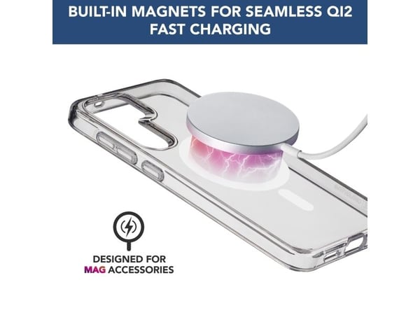 Cellular Line Gloss Mag - Baksidedeksel for mobiltelefon - magnetisk - MagSafe-samsvar - gjennomsiktig - for Samsung Galaxy S25+