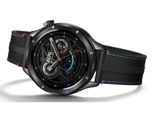Xiaomi Watch S4 - Smartklokke med stropp - fluororubber, nylon - regnbue - håndleddstørrelse: 135-210 mm - display 1.43" - Bluetooth, NFC - 44.5 g