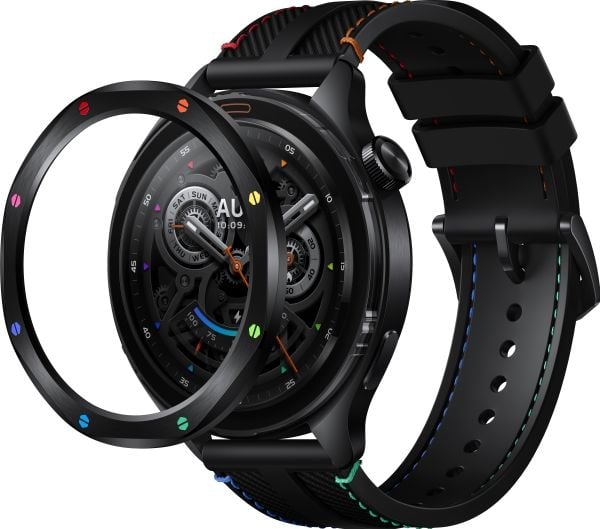 Xiaomi Watch S4 - Smartklokke med stropp - fluororubber, nylon - regnbue - håndleddstørrelse: 135-210 mm - display 1.43" - Bluetooth, NFC - 44.5 g