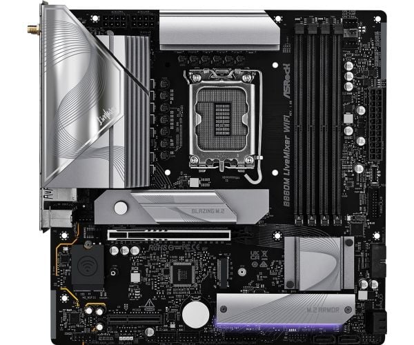 ASRock B860M LiveMixer WiFi - Hovedkort - micro ATX - LGA1851-sokkel - B860 Chipset - USB-C 3.2 Gen 1, USB 3.2 Gen 1, USB4 - 2.5 Gigabit LAN, Bluet...