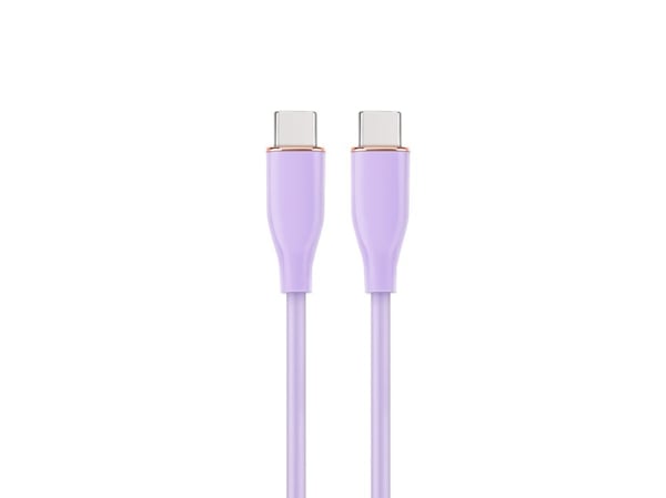 Cablexpert Premium - USB-kabel - USB-C (hann) til USB-C (hann) - USB 2.0 - 3 A - 1.5 m - formstøpt, Power Delivery-støtte, data & lading - fiolett