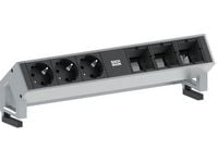 Bachmann 3x Schuko 3x Custom Modules, Tyyppi F, Alumiini, Muovi, musta, Ruostumaton teräs, Alumiini, Muovi, 3 AC-pistorasia(a)
