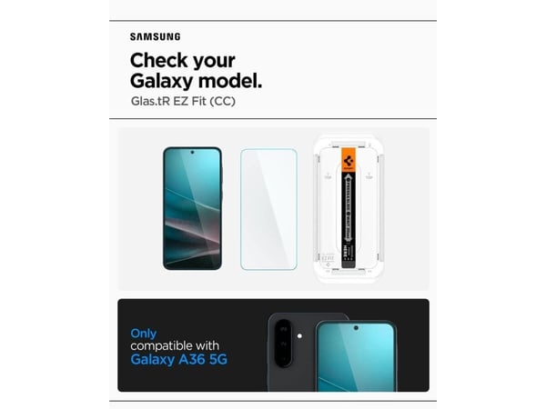 Spigen GLAS.tR EZ Fit - For mobiltelefon - glass - for Samsung Galaxy A36
