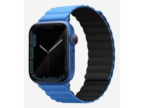 Uniq Revix, Rem, SmartWatch, Svart, Blå, Apple, Apple Watch 42/41/40mm, Silikon, Rustfritt stål