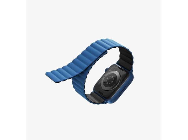 Uniq Revix, Rem, SmartWatch, Svart, Blå, Apple, Apple Watch 42/41/40mm, Silikon, Rustfritt stål