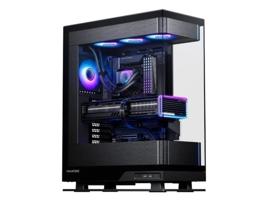 Phanteks Evolv Series X2 - Keskitorni - laajennettu ATX - sivupaneeli ikkunalla (karkaistu lasi) - ei virtalähdettä (ATX) - harjattu musta - USB/Audio