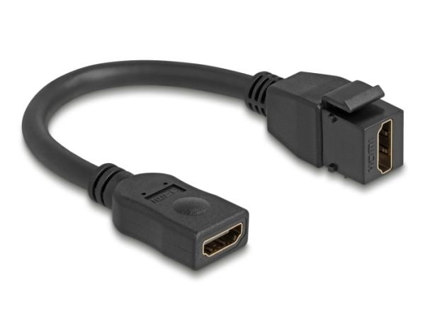 Delock keystone moduuli kaapeli HDMI naaras naaras 8K 60 Hz 20 cm musta