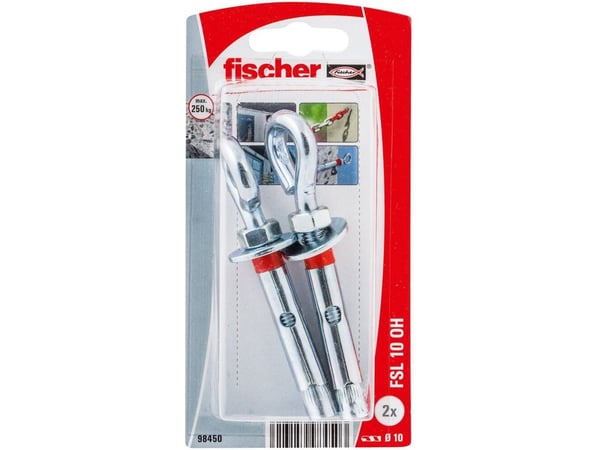 Fischer 98450, Paisunta-ankkuri, betoni, 1 cm, 2 kpl, läpipainopakkaus