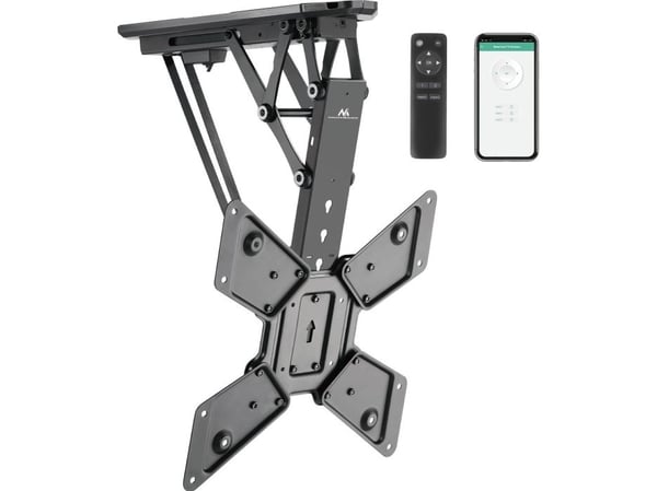 Elektrisk tak-TV-feste Maclean, TUYA-støtte, maks VESA 600x400, fjernkontroll, 23"-55", 30kg, MC-492