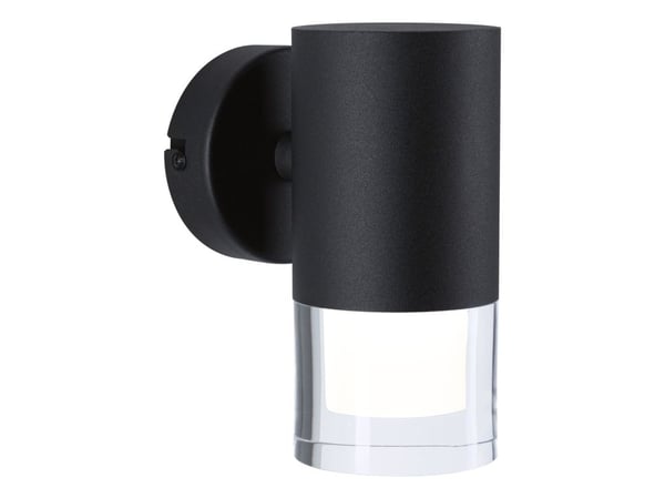 Paulmann Kame, Ytmonterad, Cylinder, 1 lampor, 3000 K, IP44, Svart