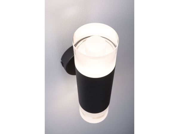 Paulmann Kame, Ytmonterad, Cylinder, 2 lampor, 3000 K, IP44, Svart