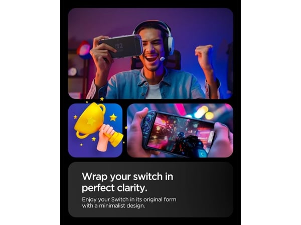 Spigen Air Fit, Etui, Nintendo, Gjennomsiktig, Polykarbonat (PC), Nintendo Switch, Fallsikker, Ripebestandig