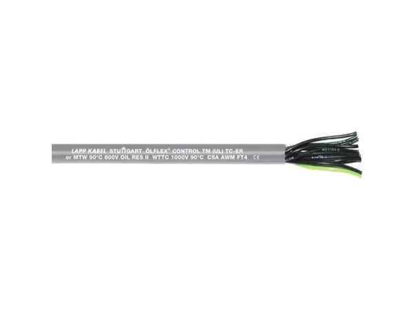 Lapp ÖLFLEX CONTROL TM, Kabel för medelhög spänning, Grå, Polyvinylklorid (PVC), Koppar, 1 mm ², 48 kg/km