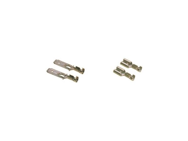 LAPP 63501012 flatstift kabelsko med fastlåsning, pinnbredde: 6,3 mm, pinntykkelse: 0,8 mm, 180°, uisolert, 100 stk