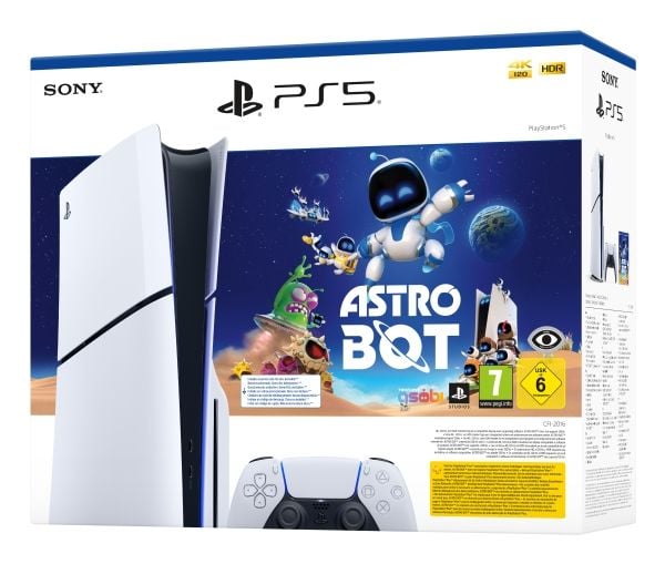Sony PlayStation 5 Slim Disc - Astro Bot Set 1 TB konsoll hvit