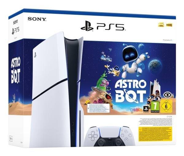 Sony PlayStation 5 Slim Disc - Astro Bot Set 1 TB konsoll hvit