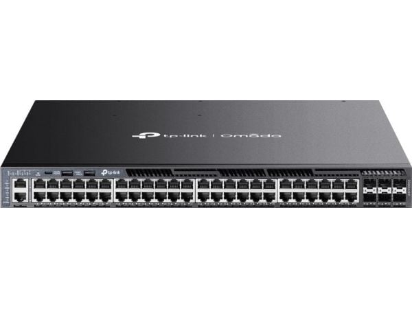 TP-Link Omada SG6654XHP, Håndtert, L3, Gigabit Ethernet (10/100/1000), Strøm over Ethernet (PoE), Rack-montering, 1U