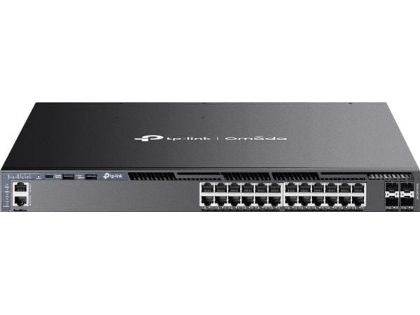 TP-Link Omada SG6428XHP, Håndtert, L3, Gigabit Ethernet (10/100/1000), Strøm over Ethernet (PoE), Rack-montering, 1U