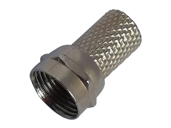 Deltaco Kierrettävä F-liitin, täysin suojattu, 6,8 mm, RG-6, 2 kpl, F-tyyppi, Hopea