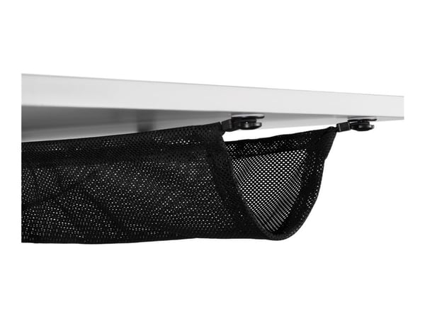DELTACO - Nettverks kabelhåndtering - 34 x 69 cm - monterbar under skrivebord - svart
