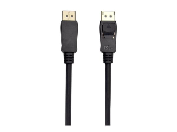 DELTACO - DisplayPort-kabel - DisplayPort (hann) til DisplayPort (hann) - DisplayPort 1.4 - 3 m - 8 K 30 Hz (7680 x 4320) støtte, fleksibel - svart