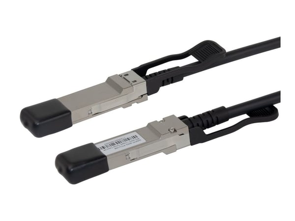 DELTACO - 40GBase-CU direkte tilkoblingskabel - QSFP+ til QSFP+ - 2 m - toakset - passiv - svart