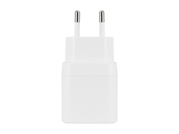 USB-C seinälaturi DELTACO, 1x USB-C PD, 20 W, valkoinen / USBC-AC152 / 1903151