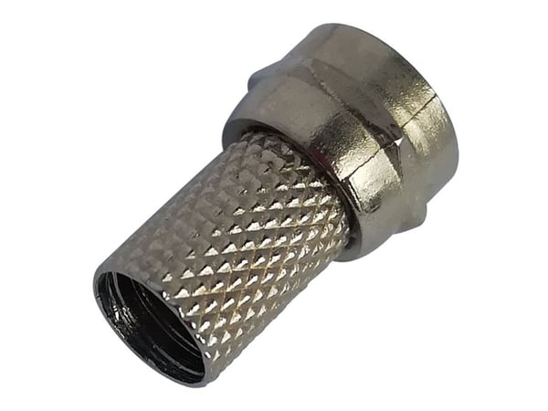 Deltaco Kierrettävä F-liitin, täysin suojattu, 6,8 mm, RG-6, 2 kpl, F-tyyppi, Hopea