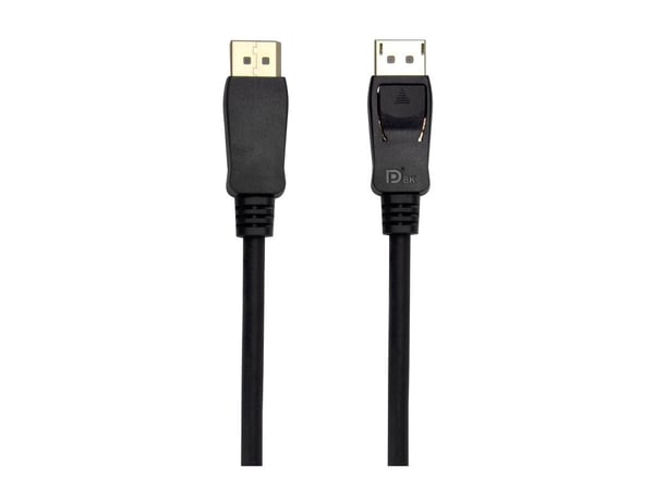 DELTACO - DisplayPort-kabel - DisplayPort (hann) til DisplayPort (hann) - DisplayPort 1.4 - 4 m - 8 K 30 Hz (7680 x 4320) støtte, fleksibel - svart