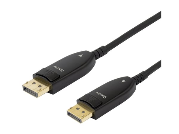Deltaco Displayport 1.4 cable, AOC, 8K@30Hz, 15m, black, 15 m, DisplayPort, DisplayPort, Uros, Uros, 7680 x 4320 pikseliä