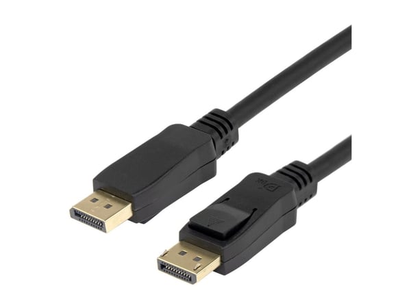 DELTACO - DisplayPort-kabel - DisplayPort (hane) till DisplayPort (hane) - DisplayPort 1.4 - 4 m - 8K30 Hz (7680 x 4320) stöd, flexibel - svart