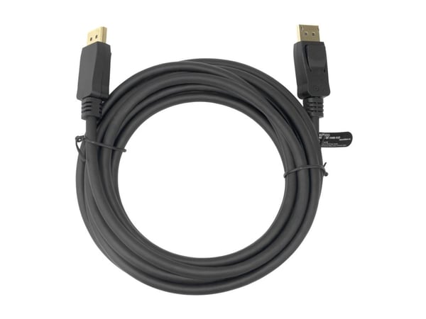 DELTACO - DisplayPort-kabel - DisplayPort (hann) til DisplayPort (hann) - DisplayPort 1.4 - 4 m - 8 K 30 Hz (7680 x 4320) støtte, fleksibel - svart