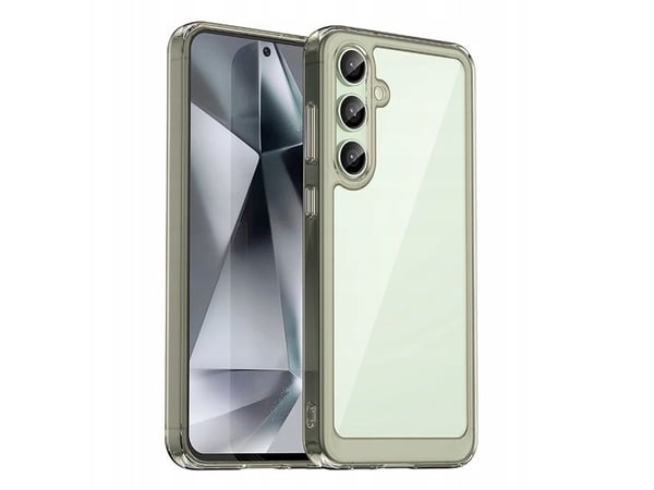 Outer Space silikonetui med gelramme til Samsung Galaxy S24 FE - Gjennomsiktig sort