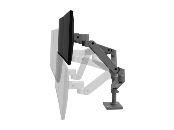 Ergotron LX Pro - Monteringssett (dobbel stablearm) - modulær - for 2 LCD-skjermer - aluminium - mørk grå - skjermstørrelse: inntil 27" - skrivebor...