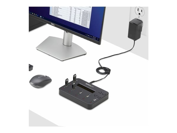 StarTech Standalone 1:5 USB Flash Drive Duplicator and Eraser - Flash Drive (USB 3.0/2.0/1.1) Copier - 2 Duplication Modes (USBDUP15) - USB-stasjon...