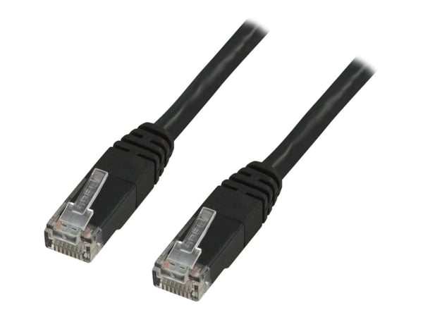 DELTACO - Patch-kabel - RJ-45 (hane) till RJ-45 (hane) - 15 m - UTP - CAT 6 - tvinnad - svart