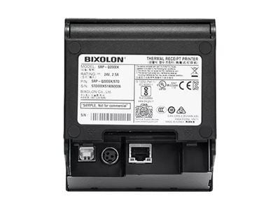 BIXOLON SRP-Q200 - Kvittoskrivare - direkt termisk - Rulle (6 cm) - 203 dpi - upp till 250 mm/sek - USB 2.0, seriell, LAN, Bluetooth 4.2 - kniv