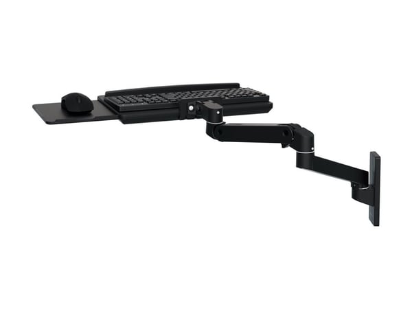 Ergotron LX Pro - Tastatur/musearm-monteringsbakke - justerbar - veggmonterbar - svart