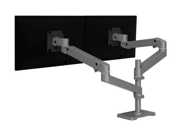 Ergotron LX Pro - Monteringssats (dubbel staplingsarm) - modulär - för 2 LCD-bildskärmar - aluminium - mörkgrå - skärmstorlek: upp till 27 tum - di...