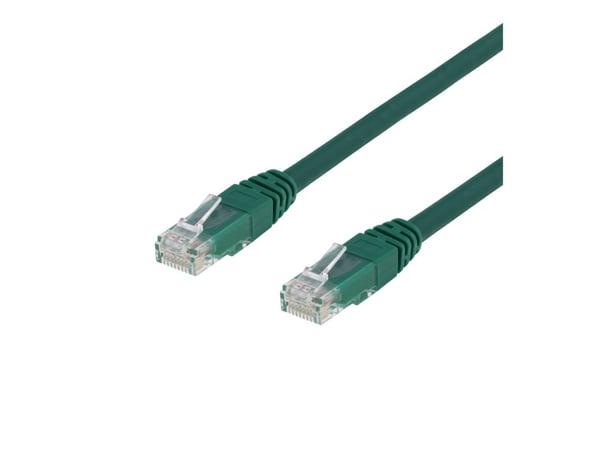 DELTACO - Patch-kabel - RJ-45 (hane) till RJ-45 (hane) - 15 m - UTP - CAT 6 - grön